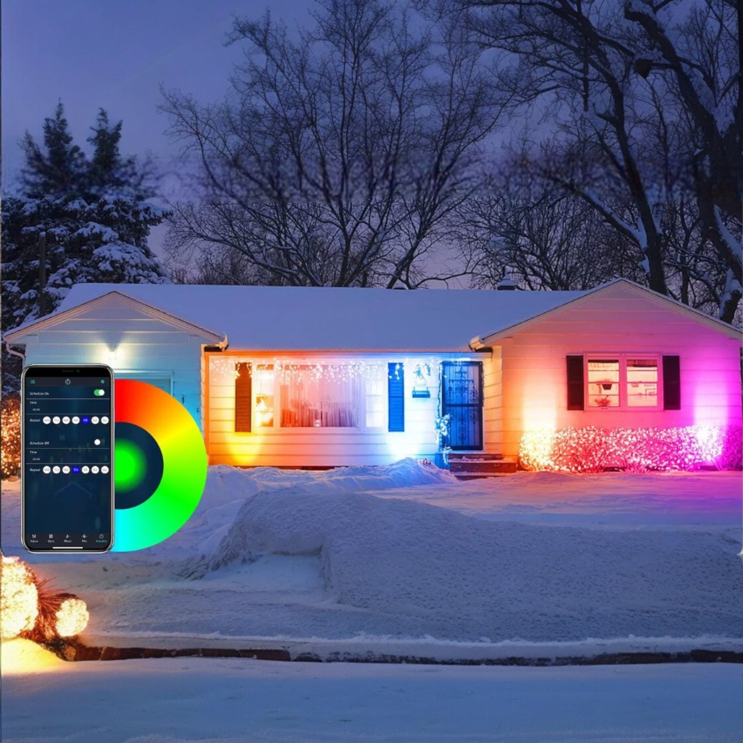 Smart RGB Spike Light - App & Voice Control for Outdoor Landscaping