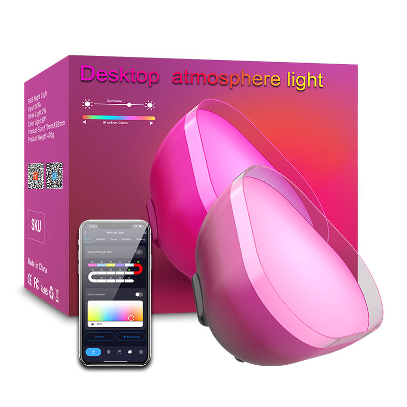 RGB Desktop Atmosphere Light with 16 color modes for workspace ambiance