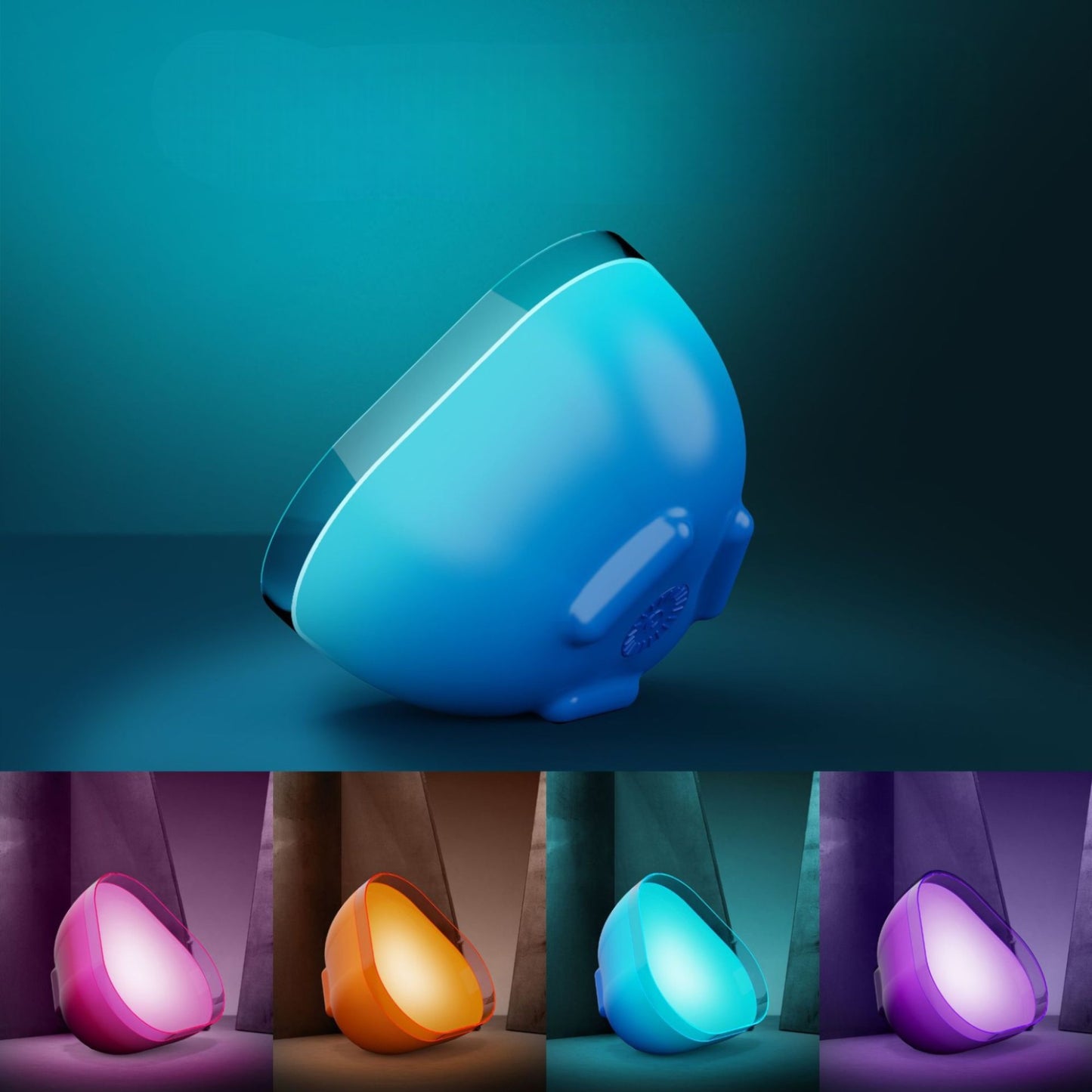 App control Desktop Atmosphere Light with dimmable brightness and colors