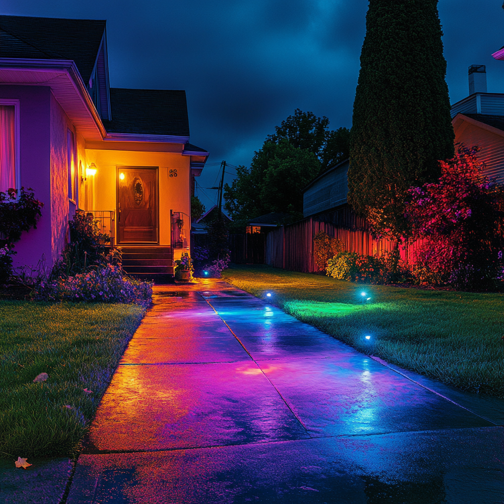 IP65 Waterproof Flood Lights - 4 Set for Garden/Driveway
