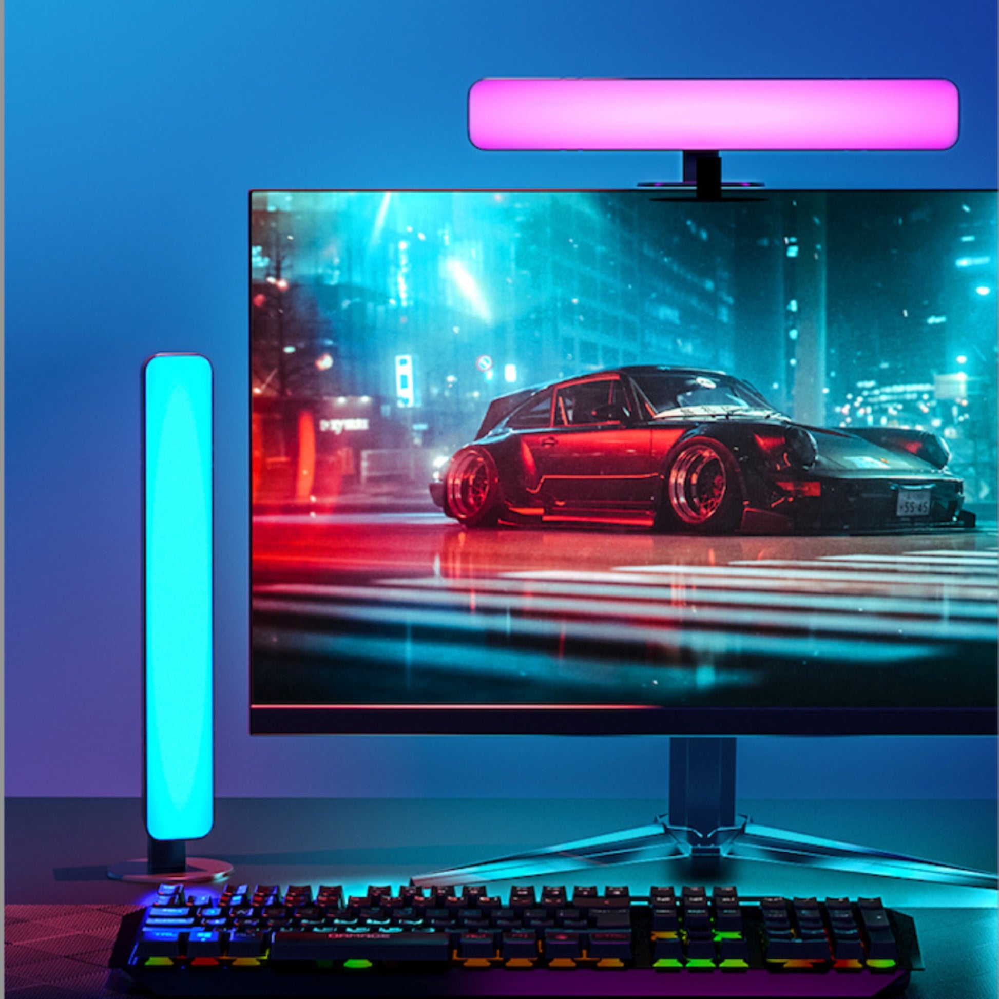 Floating Desk Lamp - Modern RGB Decor for Office & Gaming Setup