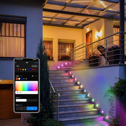 Smart Outdoor String Lights - Weatherproof & App-Controlled for stairs