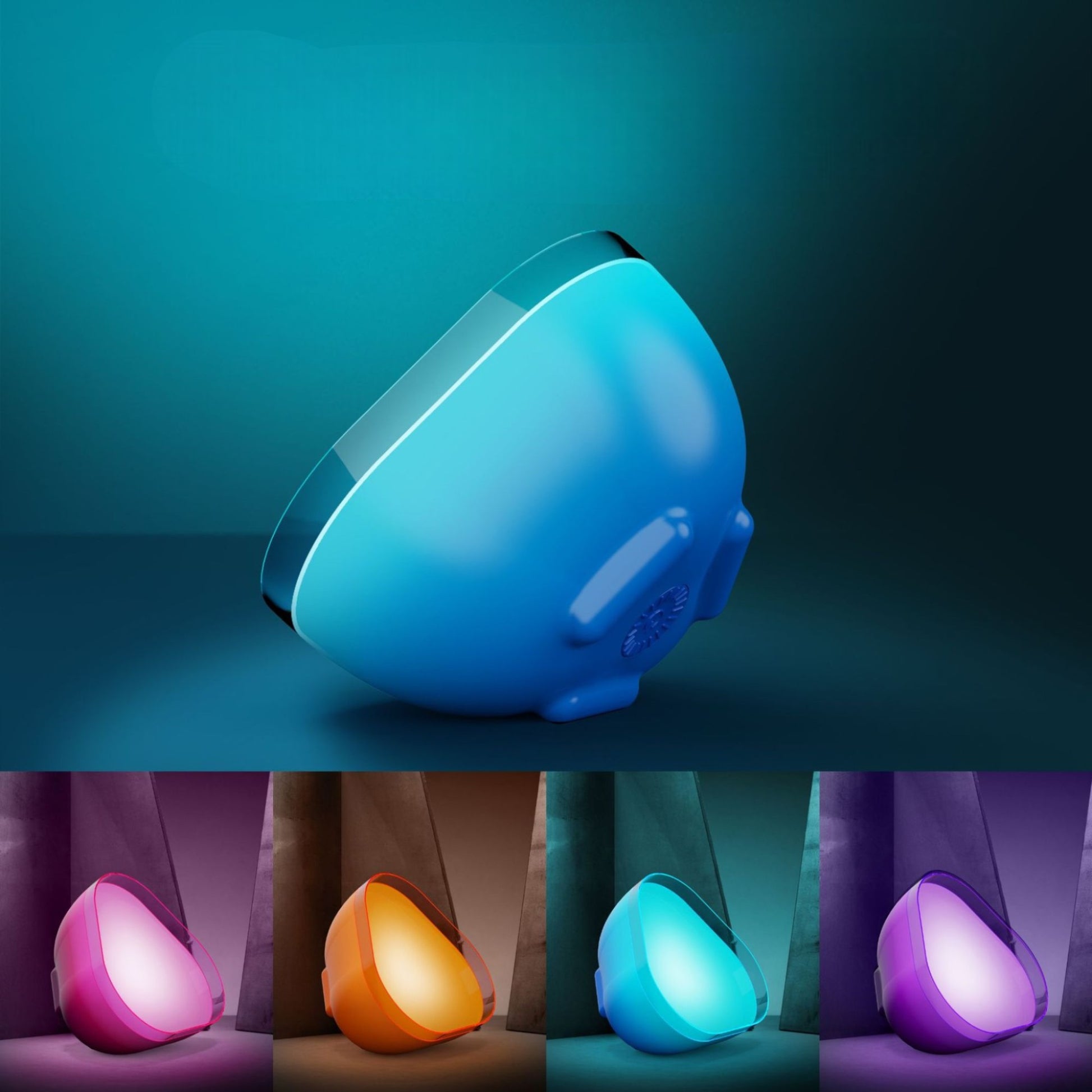 App control Desktop Atmosphere Light with dimmable brightness and colors