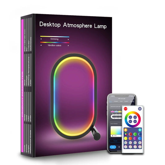 RGB Ring Light for Desktop - 16 Million Colors with Remote & App Control