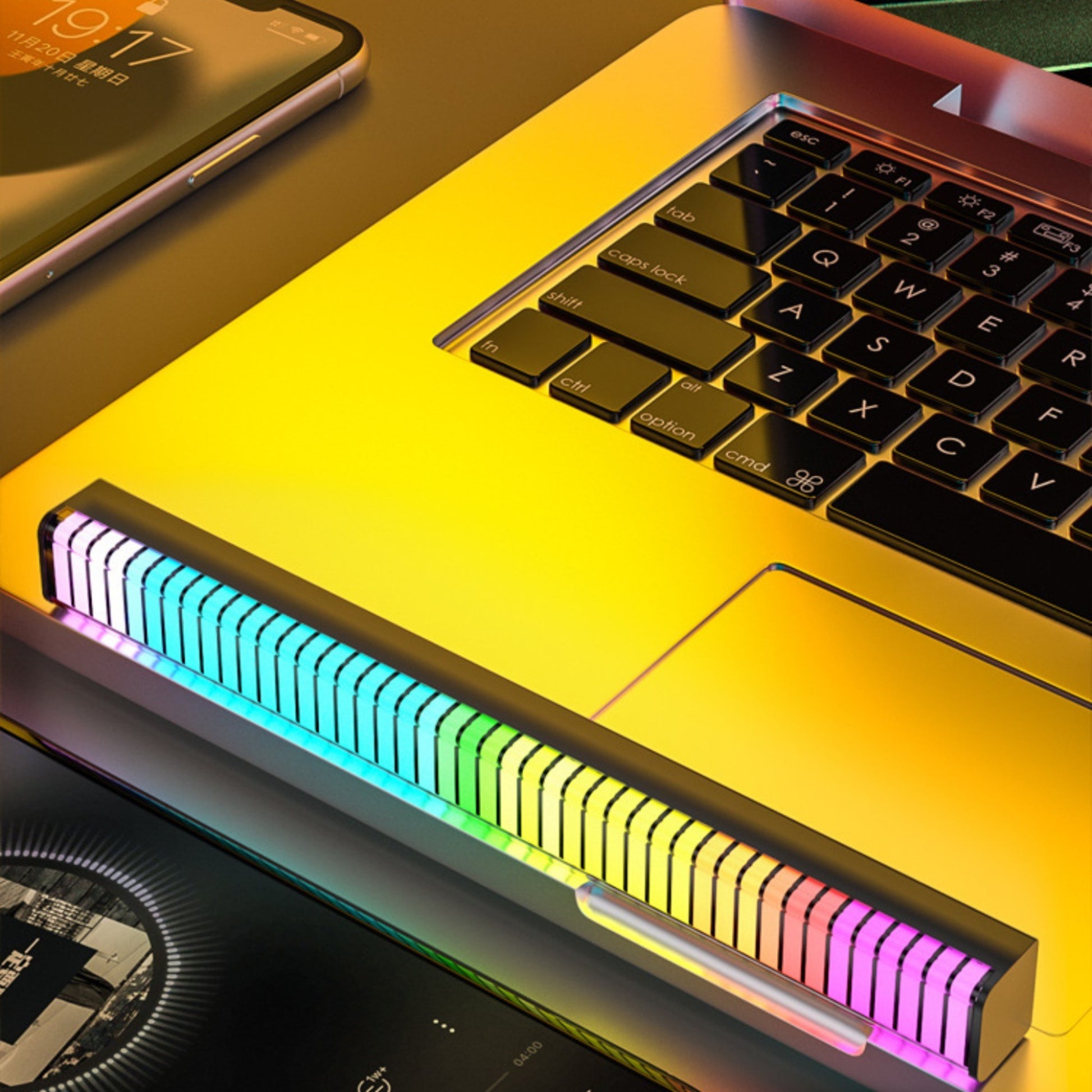 Sound-Activated RGB Lamp - 20H Battery Life for Parties & Gaming