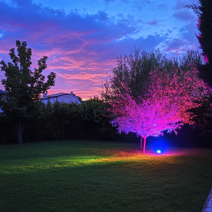 Wireless RGB Flood Light with Bluetooth Control - IP66 Rated for Gardens
