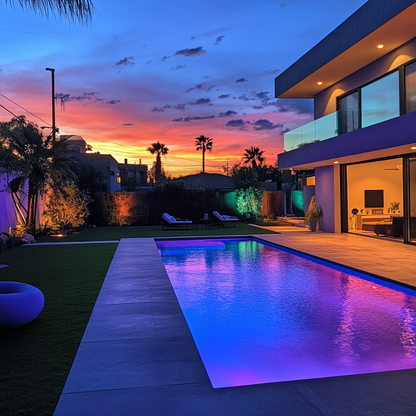 BLE Smart Light for Pool Parties - Dynamic Color Transitions & Alexa Voice Control