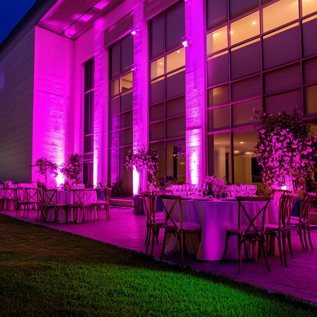 Backyard Event Lighting - Wireless BLE Control for Weddings & Gatherings